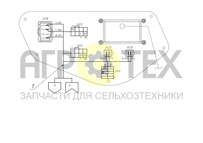 Чертеж Коммуникации электрические панели (МРУ-1.57.450)